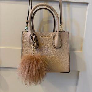 Michael Kors Tan Mini Bag with Fur Charm